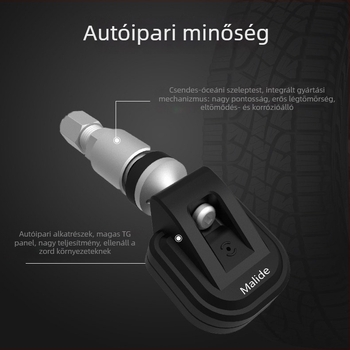 Bluetooth vezeték nélküli, beépített nyomásérzékelő TPMS - abroncsnyomás-figyelő autókhoz és teherautókhoz digitális kijelzővel