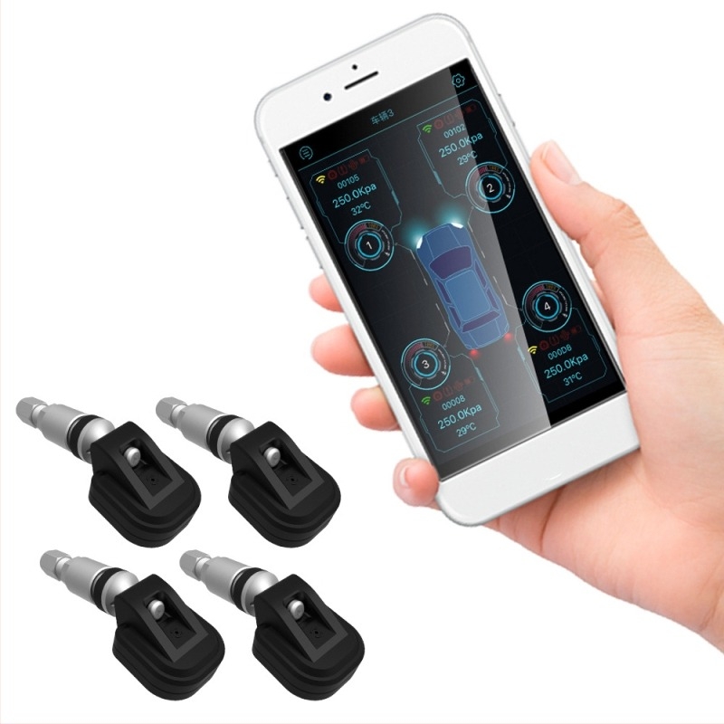 Bluetooth vezeték nélküli, beépített nyomásérzékelő TPMS - abroncsnyomás-figyelő autókhoz és teherautókhoz digitális kijelzővel