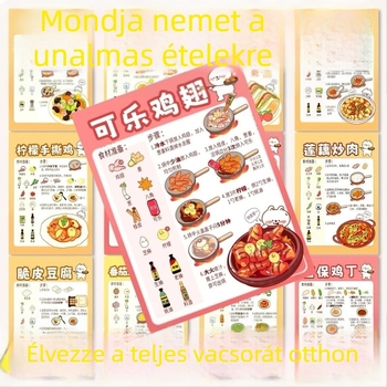 192 darab mini otthon készített receptmenü matricák, tej-tea és snackekhez, kezdő szakácsi útmutató, dekoratív matricaszett