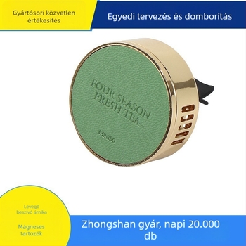 Autós aromaterápiás dekoráció klipsz a levegő kimenetére, fém tartó, jázmin illat, 10–20 ml, 61–90 nap párolgási idő (10–20 ml; 61–90 nap; jázmin; levegőnyílás; fém)
