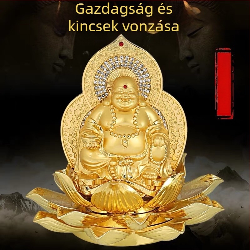Autóparfüm tartó Buddha és Guanyin – ötvözet, folyékony típus, több illat, 5 év élettartam