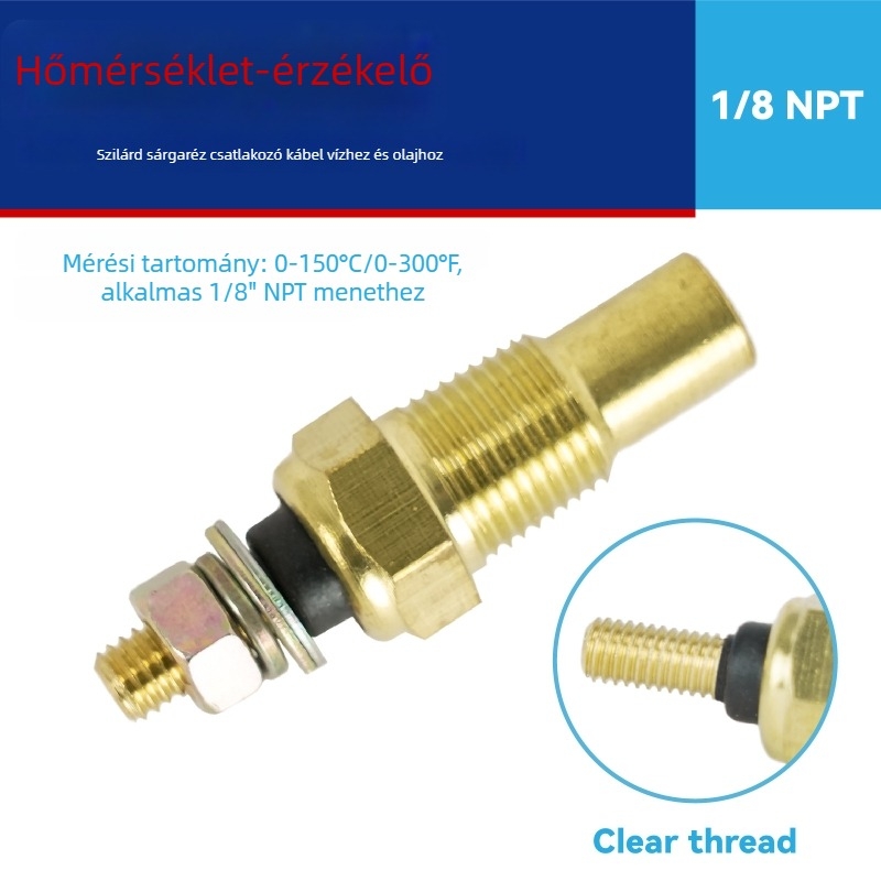 Autóipari víz- és olajhőmérséklet-szenzor, univerzális, 1/8 NPT, 30-150 °C