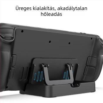 Steam Deck állítható alap-tartó 6 csúszásgátló matricával és hűtőnyílásokkal (Márka: PGTECH; Modell: Steam Deck; Anyag: ABS+PVC; Súly: 176 g)