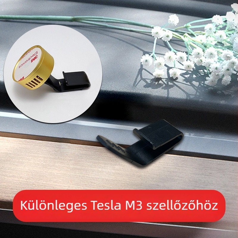 Tesla Model 3 autó légkivezető klip illatosító — Elan Xiang virágos illattal, 61–90 napos volatilizációs időtartam, 5 mL alatti űrtartalom