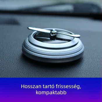 Szilárd autós parfüm tartó — UFO aromaterápia, fém + műanyag, 160 g, Parfüm Típus