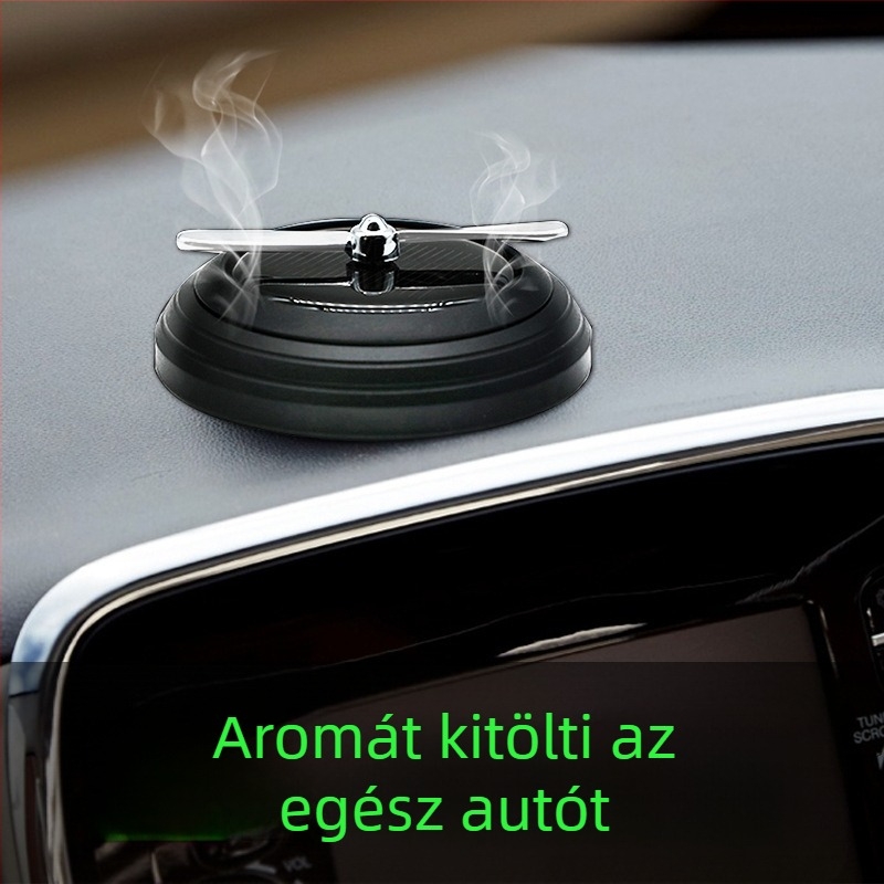 Szilárd autós parfüm tartó — UFO aromaterápia, fém + műanyag, 160 g, Parfüm Típus