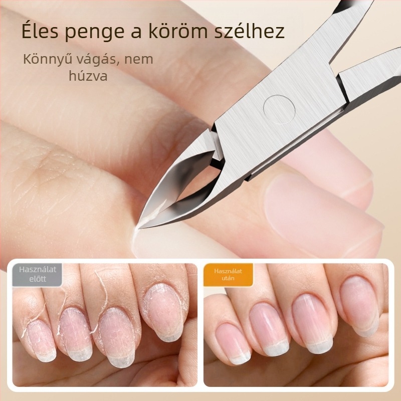 Manikűr készlet a holt bőr eltávolításához: rozsdamentes acél olló és nyomóeszköz, otthoni használatra