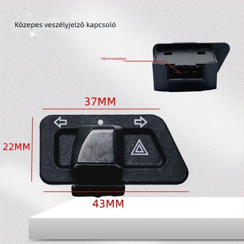 Motorkerékpár vészjelző kettős villogó kapcsoló elektromos robogóhoz