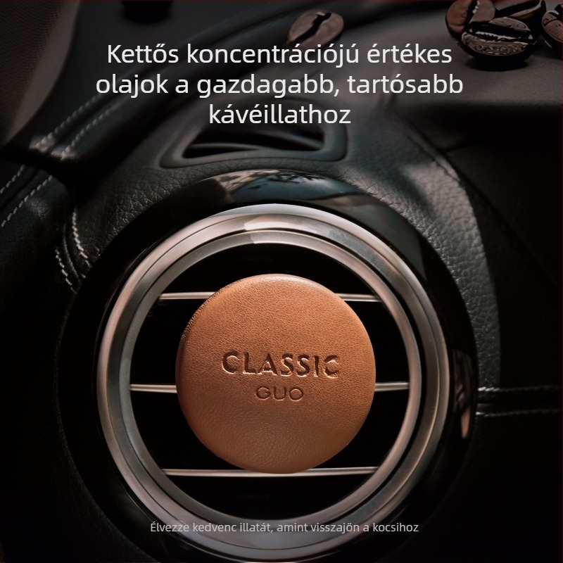 Win Win autóillatító – szellőzőnyílásba rögzíthető, ötvözetről készült illatforrás, kávé illat, 1–15 napos párolgási idő
