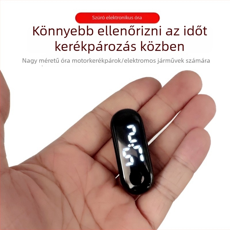Motorkerékpár digitális óra elektromos járművekhez | ragasztóval történő rögzítés | 24 órás kijelző | N1 modell