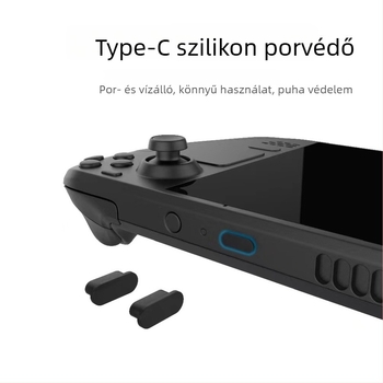 Steam Deck védő készlet porvédő dugóval, matricákkal a gombokhoz és a touchpadhez, és szilikon joystick sapkákkal GP-812