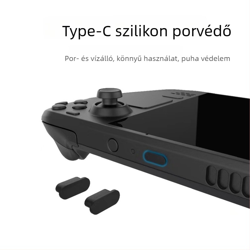 Steam Deck védő készlet porvédő dugóval, matricákkal a gombokhoz és a touchpadhez, és szilikon joystick sapkákkal GP-812