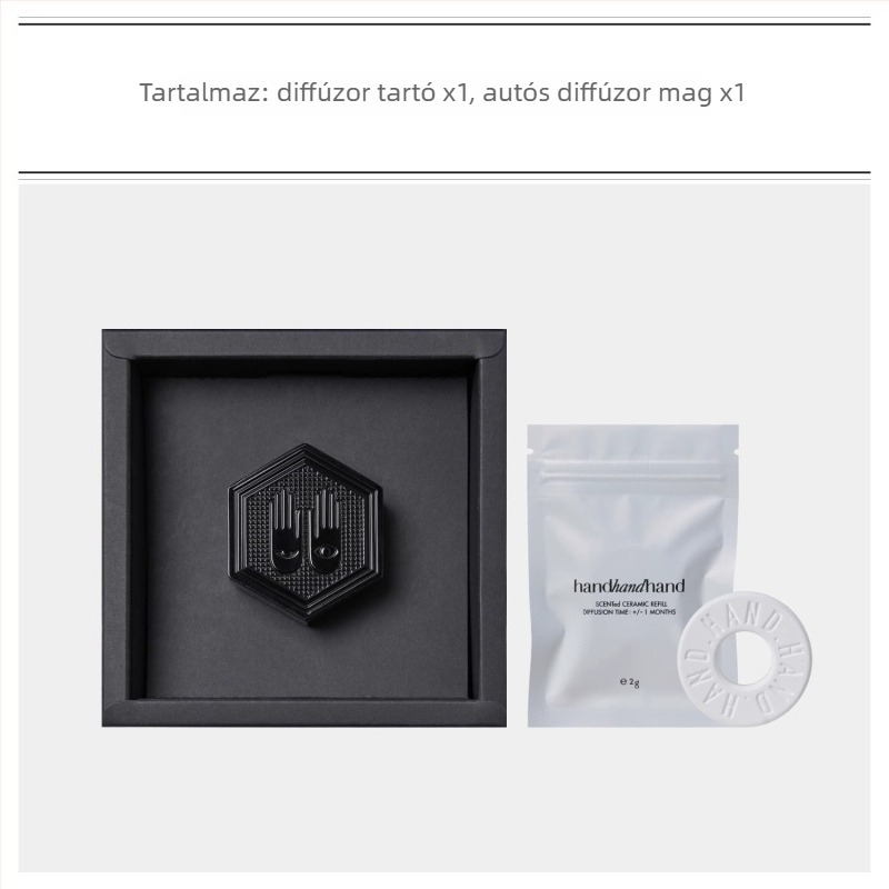 Autó aromaterápiás diffúzor ötvözetes parfüm tartóval, klipsz a légkimenetre, Citrus Ocean illat, ≤5 ml, 31–60 nap párolgási idő