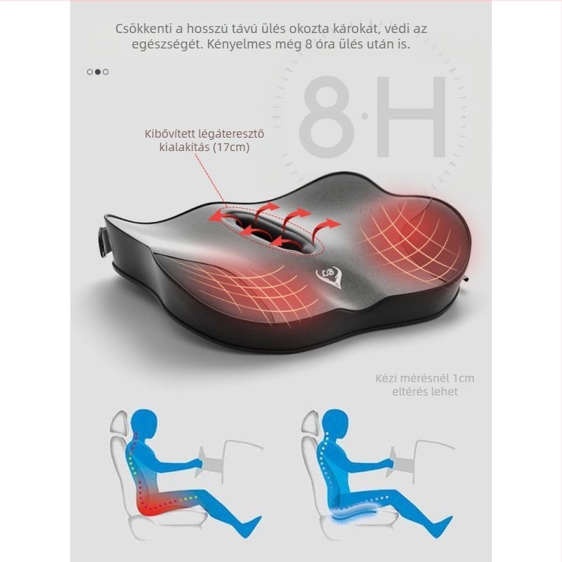 Autóba való emelőülés párna hátsó támasz és deréktámasz, töltet geese down, akril felület, nyári használat, szellőztetett, Chi Weng