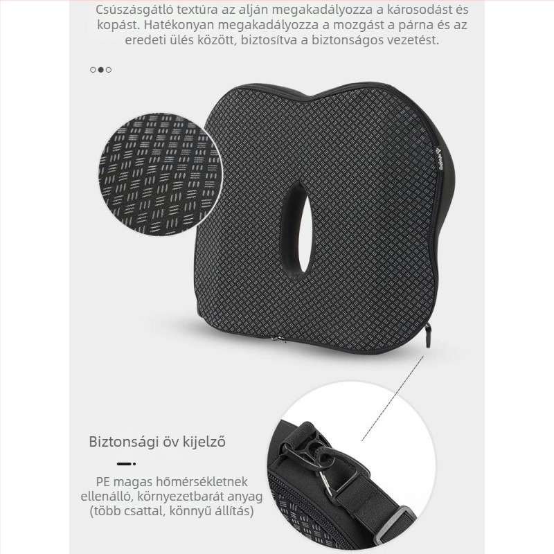 Autóba való emelőülés párna hátsó támasz és deréktámasz, töltet geese down, akril felület, nyári használat, szellőztetett, Chi Weng