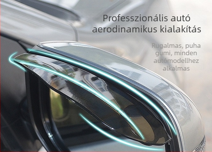 Hátsó tükör esővédő, univerzális, 3R gumi, ragasztós telepítés, kompatibilis sedan/SUV/van/pickup, 100 pár dobozban