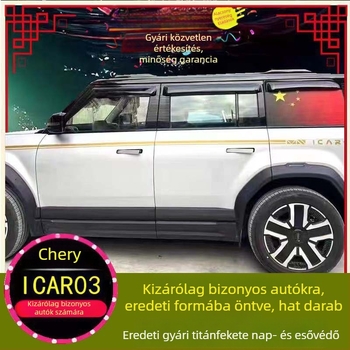 Gumis esővédő szemöldök Chery ICAR03 V23 és Jaecoo J6 – külső kiegészítő Anruicheng