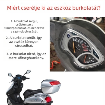 HJ125T-10 modell, átlátszó műszerfal burkolat női robogóhoz