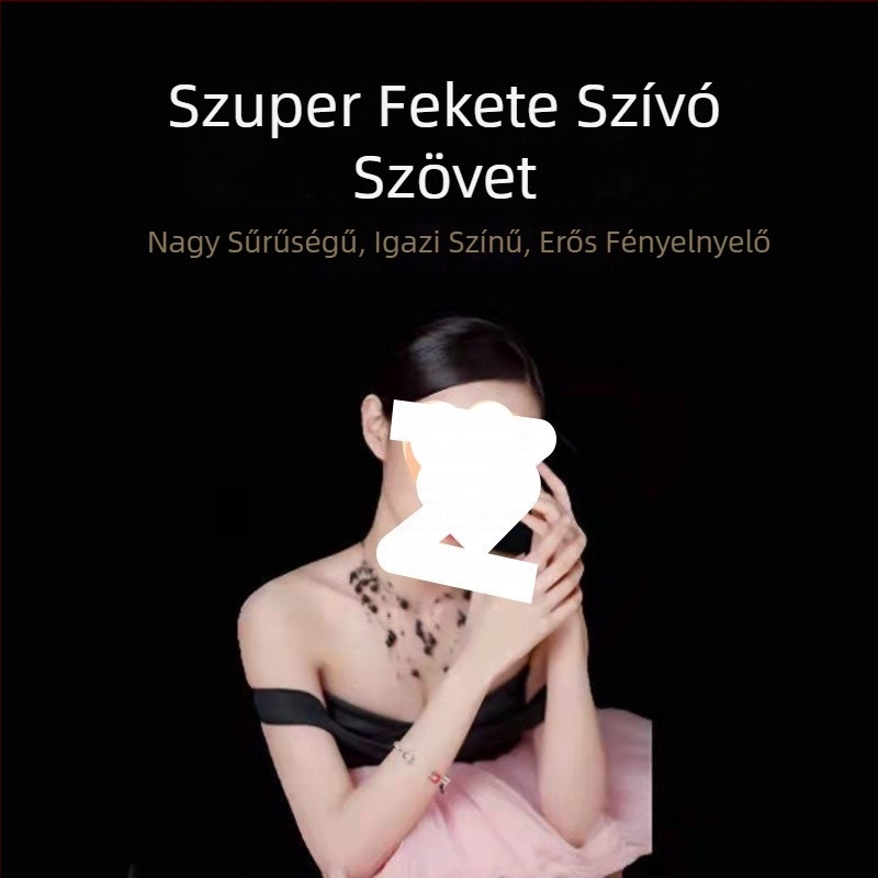 Fekete bársonyból készült fotóháttéranyag (Anyag: bársony; Háttér típus: textil; Használat: fotózás)