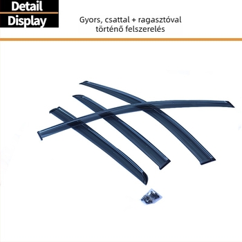 Esővédő pajzs VW Golf 8 MK8 2020+, PC anyag, kármentes telepítés speciális ragasztóval és csat megerősítéssel, 4 darabos készlet