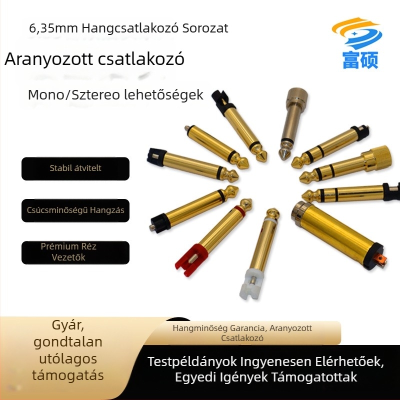 Gitár mikrofon, mono, tiszta réz vezető, 6,35 mm audio/videó csatlakozó, Fu Shuo, ROHS, működési hőmérséklet 20–100°C