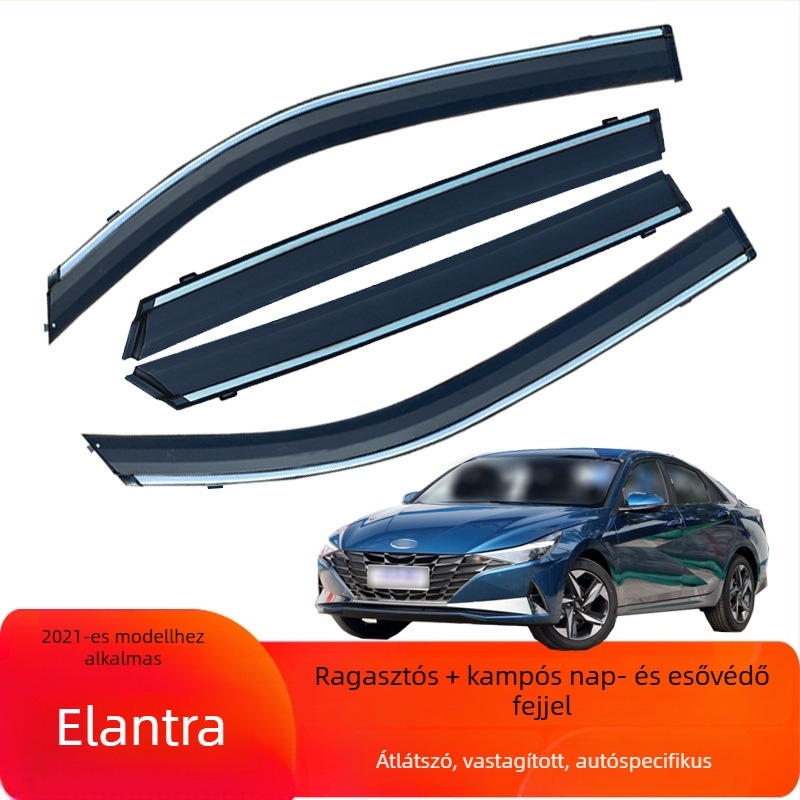 Esővédő autó Hyundai Elantra ajtók és ablakokhoz – esővédő sávok, négy darabos készlet