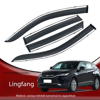 Akril autó esővédő Toyota Lingfanghoz — megerősített, vastagított kivitel, kampóval és ragasztóval szerelhető, négy darab készlet.