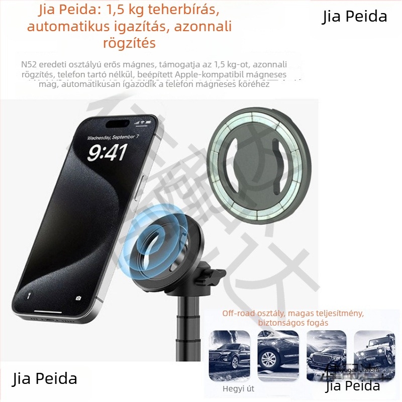 MagSafe autótelefon-tartó gömbfejjel, 17 mm mágneses szívófej