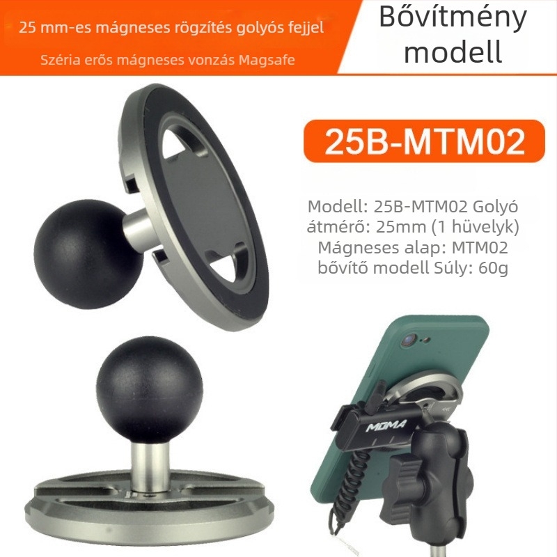 MagSafe autótelefon-tartó gömbfejjel, 17 mm mágneses szívófej