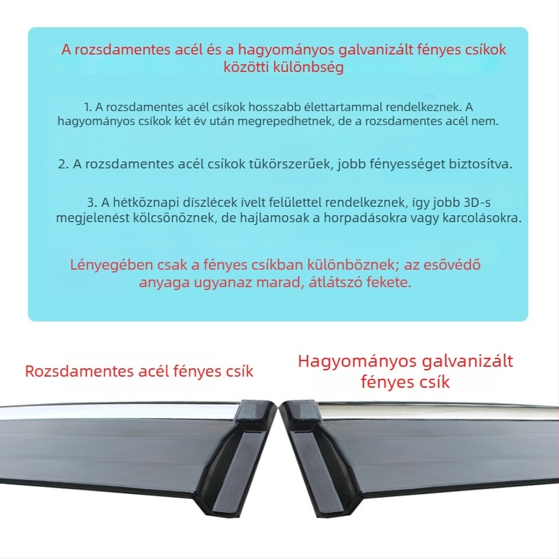 Baojun 310W ablak esővédői (2017–tól napjainkig) rozsdamentes acél díszcsíkkal