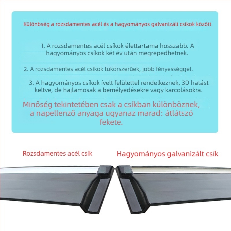 Esővédő ablak Wey P8-hoz, vastag egyrészes esővédő pajzs