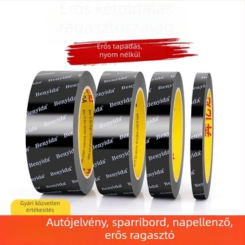 Automatikus kettős oldalú ragasztócsík, magas viszkozitású, ellenálló a magas hőmérsékletnek, vízálló, hátulsó szárny, esőív és hátsó felirat rögzítésére. Alap: nanométeres film; márka: Yida.