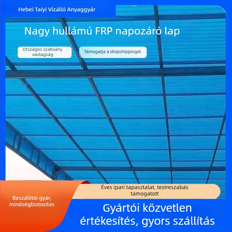 FRP világító panel – hullámos, üvegházi mennyezethez, Tai Yi