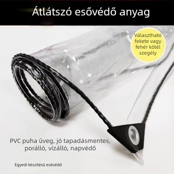 Áttetsző PVC esővédő ponyva – Vízálló, Napsugár elleni védelem, Öregedés elleni védelem; Márka: Tianyao Canvas; Származás: Guangdong