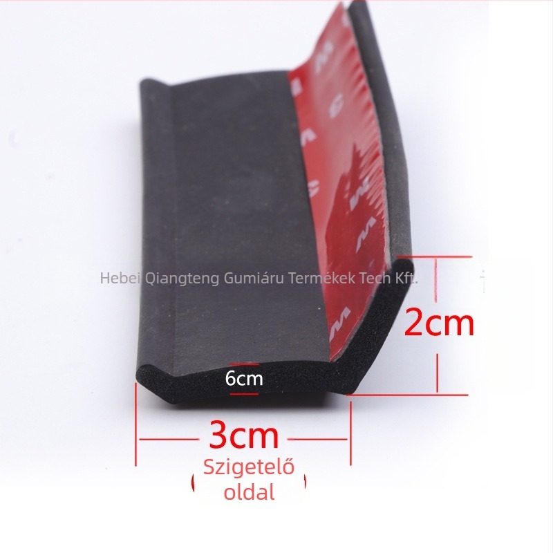 Garázsajtó tömítőszalag görgős kapukhoz — gumi, Qiangteng márka, por- és szélvédelem, esővédelem, alacsony hőmérséklet-ellenállás