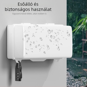 Kültéri vízálló kapcsolódoboz esővédő fedéllel EV töltőhöz, IP56, PC fedél