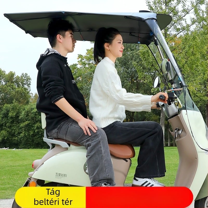 Összecsukható esővédő sátor elektromos motorkerékpárhoz; Anyag: Oxford vászon; Származás: Zhejiang; Importált: Nem
