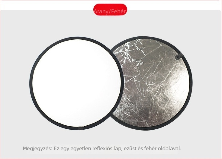2-in-1 reflexiós és világító panel termékfotózáshoz | Típus: háttér anyag | Anyag: PVC | Alkalmazás: termékfotózás | Súly: 0,08 kg