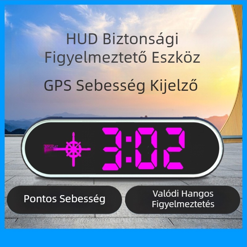 Gépkocsi vezeték nélküli HUD fej fölötti kijelző Beidou és GPS bemenet, USB táplálás, modell K15, típus 005, univerzális kompatibilitás
