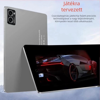Szórakoztató tablet 2K kijelzővel, nyolc magos ARM 1,5 GHz processzor, 128GB tárhely, Android, dupla kamera