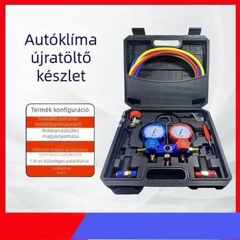 Légkondicionáló nyomásmérő hűtőközeghez R134A, 35-55 MPa, pontosság 0,1, csavaros csatlakozás 11 mm