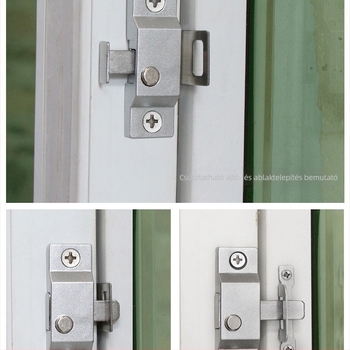 Csúszó ajtó zár vastagított rugócsappal, univerzális kompatibilitás, középső zár anti-fraud, modell 985