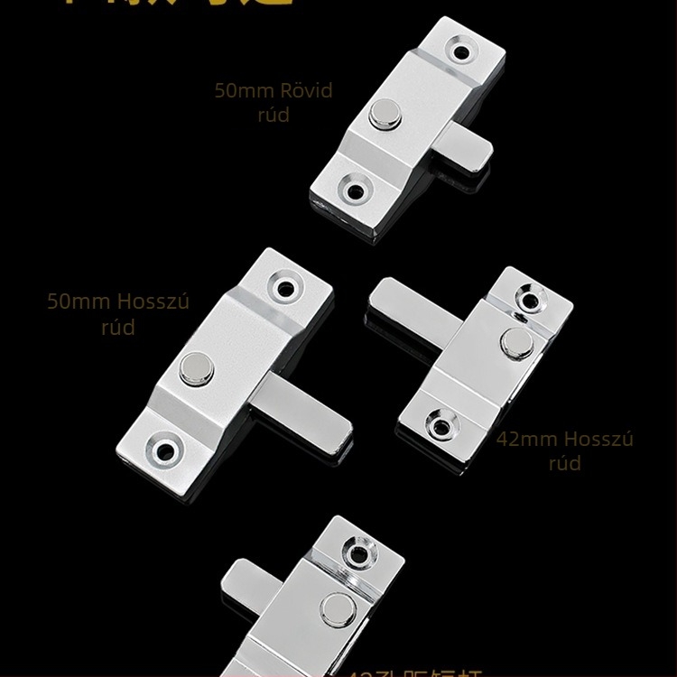 Csúszó ajtó zár vastagított rugócsappal, univerzális kompatibilitás, középső zár anti-fraud, modell 985