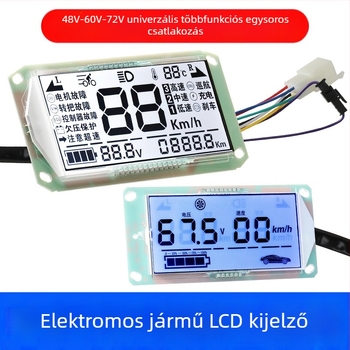 Elektromos jármű LCD kijelző a műszerfalhoz – univerzális 48V/60V/72V, LED, 1920x1080