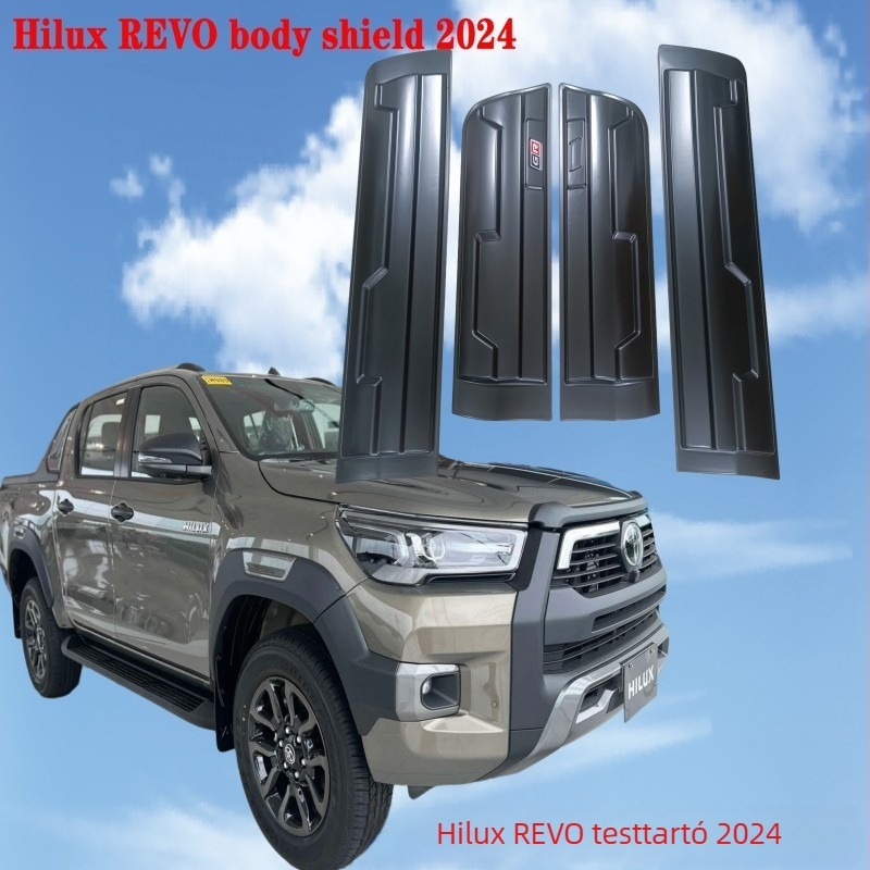 Hilux Revo 2024 Ajtóélek védő 3D test matricával, ragasztóval történő felhelyezés