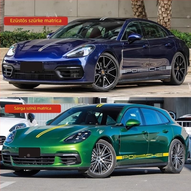Porsche Panamera autó matrica motortető és oldalsó panel dekorációval — öntapadó telepítés, Jin zherui márka, termékkód Panamera panamera, szabványos specifikáció