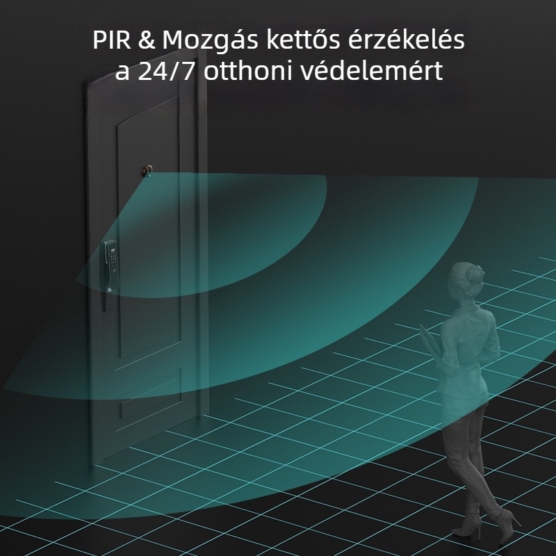 Videó ajtócsengő felügyeleti videóval, WiFi távoli interkom, újratölthető 5000mAh akkumulátor, modell QR-038, márka qoer
