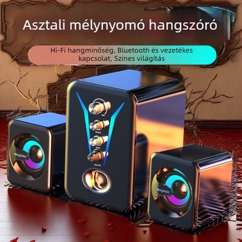 Bluetooth asztali hangszóró számítógéphez és otthoni használatra, mélynyomóval, kiváló hangminőség, nagy hangerő, IPX7