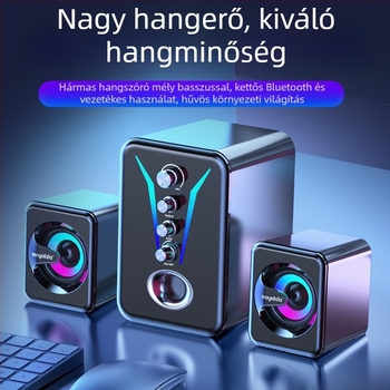 Bluetooth asztali hangszóró számítógéphez és otthoni használatra, mélynyomóval, kiváló hangminőség, nagy hangerő, IPX7