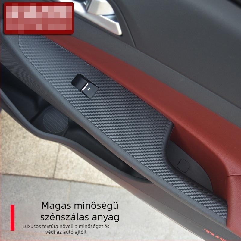 Belső ajtó fogantyú matricája – karbon szövés mintázat, erős tapadás, Tucsonhoz